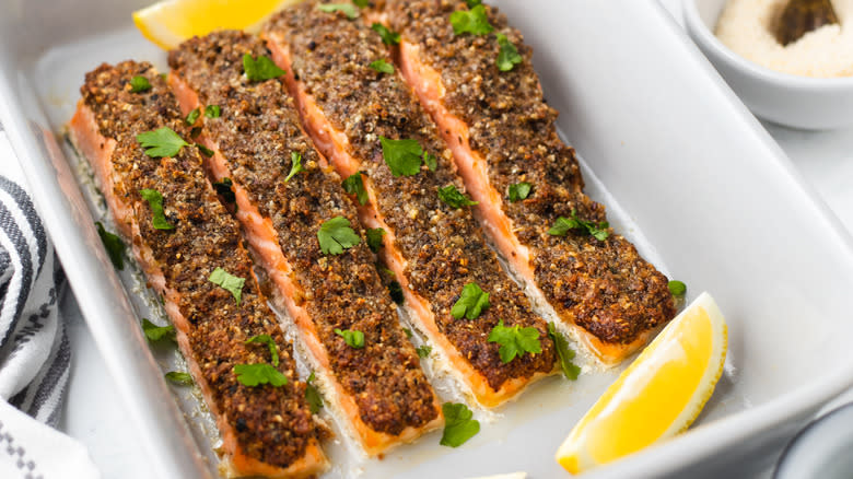 Parmesan-crusted salmon