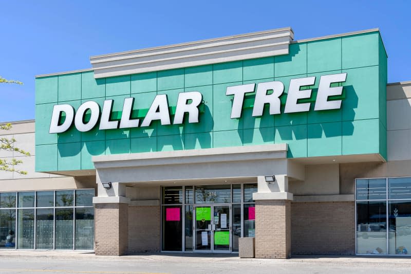 June 3, 2019: Dollar tree store in Toronto.  Dollar Tree Stores, Inc. is an American chain of discount variety stores.