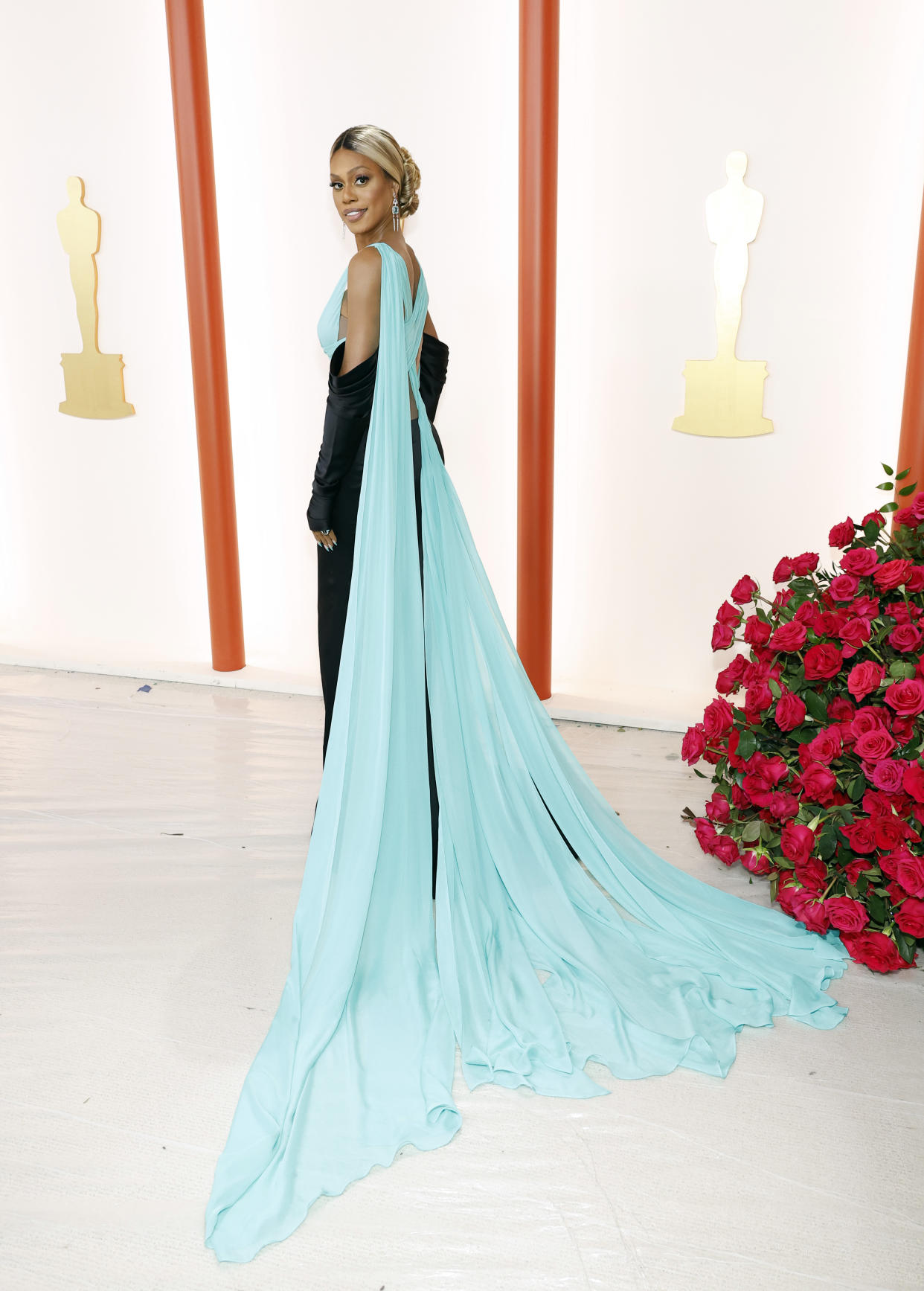 HOLLYWOOD, CALIFORNIA - MARCH 12: Laverne Cox attends the 95th Annual Academy Awards on March 12, 2023 in Hollywood, California. (Photo by Mike Coppola/Getty Images)