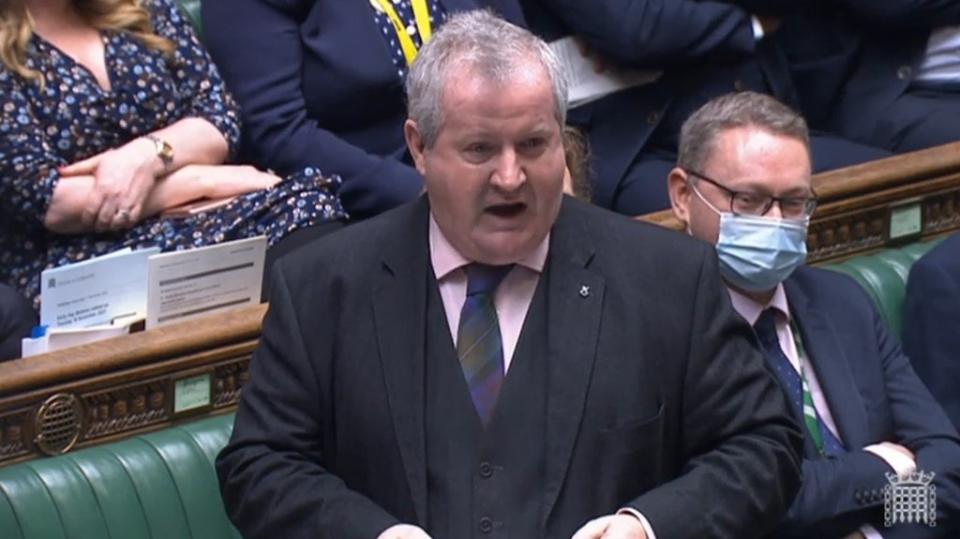 SNP Westminster leader Ian Blackford speaks during Prime Minister’s Questions (House of Commons/PA) (PA Wire)