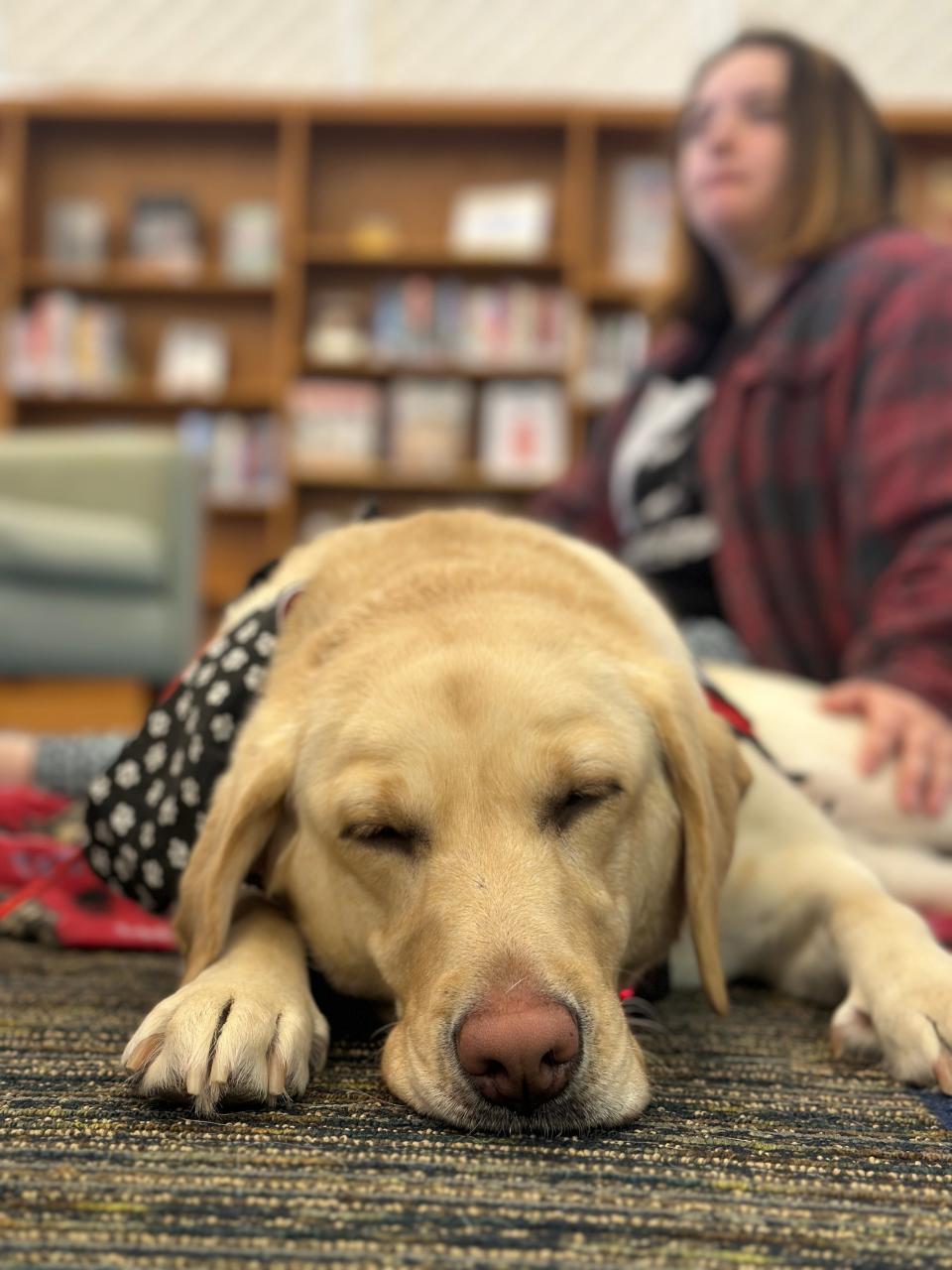 Therapy dogs Parker and Lootah, along with trainers Cathy and Cindy, will be at Tales and Tails storytime at the Cheboygan Library at 10:15 a.m. Tuesday, March 26, in the children’s room.