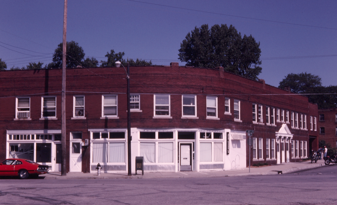 Business building on the northwest corner of 48th and Harrison, 1980s.