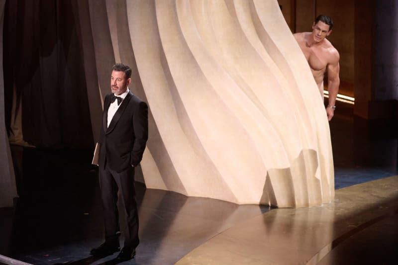 US actor John Cena on stage as he presents the award for Best Costume Design during the 96th Annual Academy Awards at the Dolby Theatre. -/AMPAS/ZUMA Press Wire/dpa