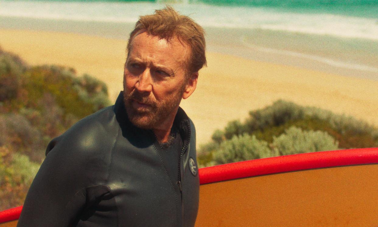 <span>Beach don’t kill my vibe … Nicolas Cage in The Surfer.</span><span>Photograph: Tea Shop Productions/Lovely Productions</span>