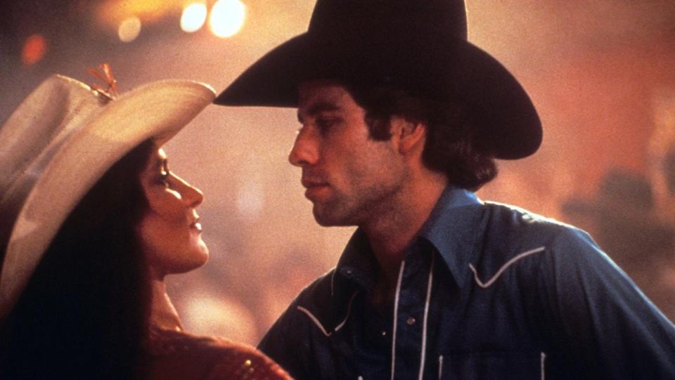 "Urban Cowboy" is a 1980 romantic film starring John Travolta and Debra Winger.