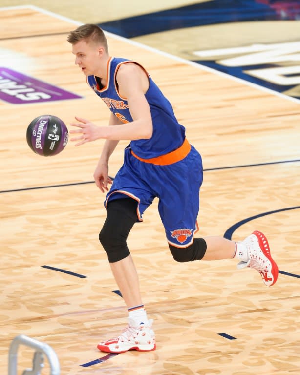 The New York Knicks kept their slim playoff hopes alive with a 101-90 win over the Orlando Magic, behind a 20 point performance from Kristaps Porzingis, at Amway Center in Orlando, Florida, on March 1, 2017