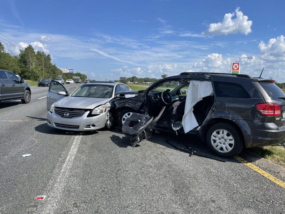 Five vehicles were involved in a fatal crash Tuesday on U.S. 441 South. One person died.