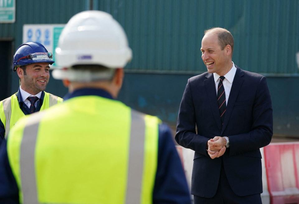 Prince William Honors Warship Construction Workers at the BAE Systems Shipyard in Glasgow, Scotland