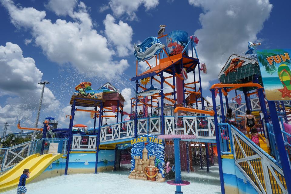 Splash Island at Six Flags Hurricane Harbor.