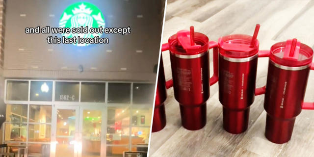 Starbucks customers are camping out for red Stanley cups and selling them  for hundreds of dollars