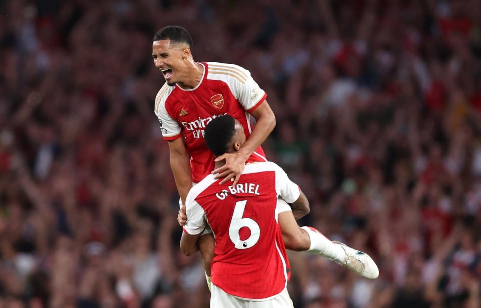 Arsenal have the best defensive record in the Premier League and Saliba and Gabriel have been integral  (Getty Images)
