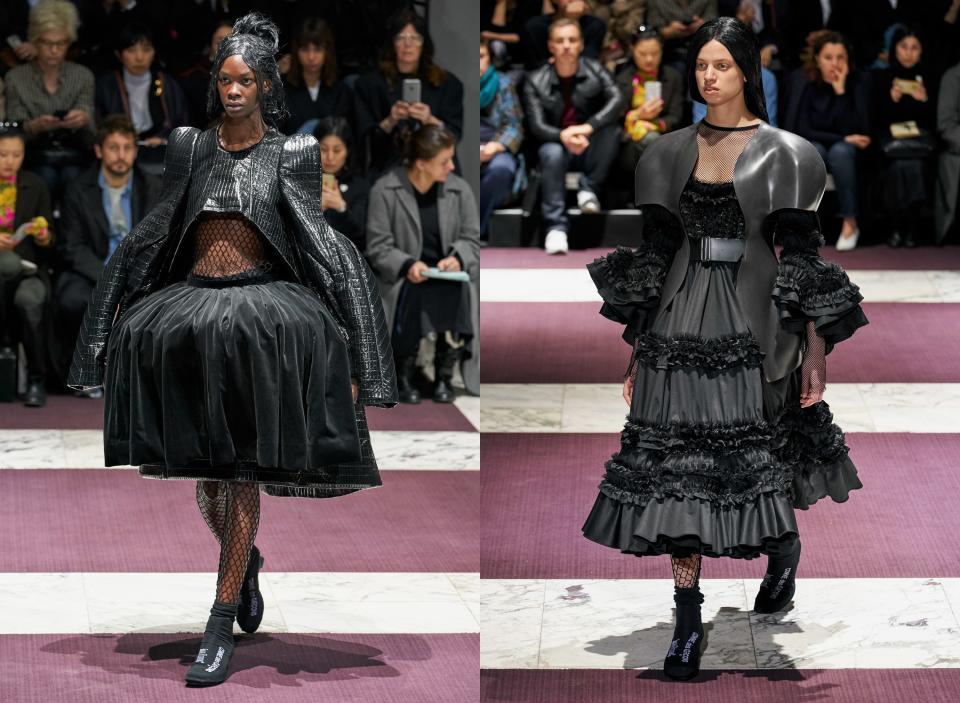 Comme des Garçons’s Fall 2019 show was called “a gathering of shadows,” touching on ideas of witchcraft and covens.