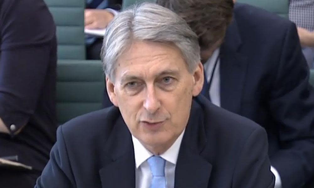 Philip Hammond speaks to the Commons Treasury committee.