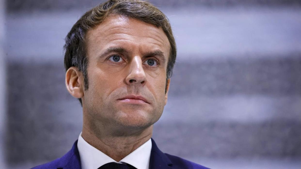 Le président Emmanuel Macron lors de sa visite en Arabie saoudite en décembre 2021 - THOMAS SAMSOM