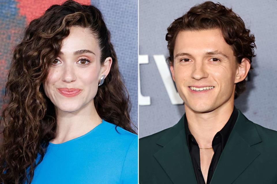 <p>John Angelillo/UPI/Shutterstock, Cindy Ord/WireImage</p> Emmy Rossum and Tom Holland