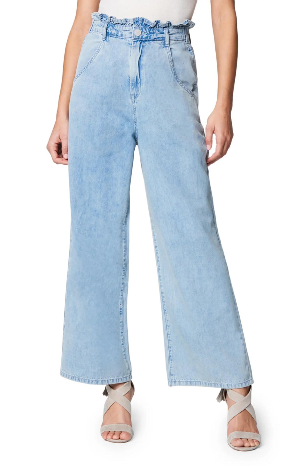 BlankNYC Paper Bag Waist Wide Leg Jeans