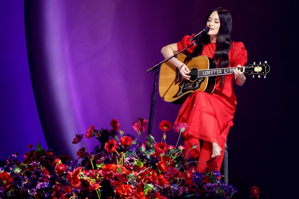 Kacey Musgraves performs onstage during the 65th Grammy Awards at Crypto.com Arena in Los Angeles Feb. 5, 2023.