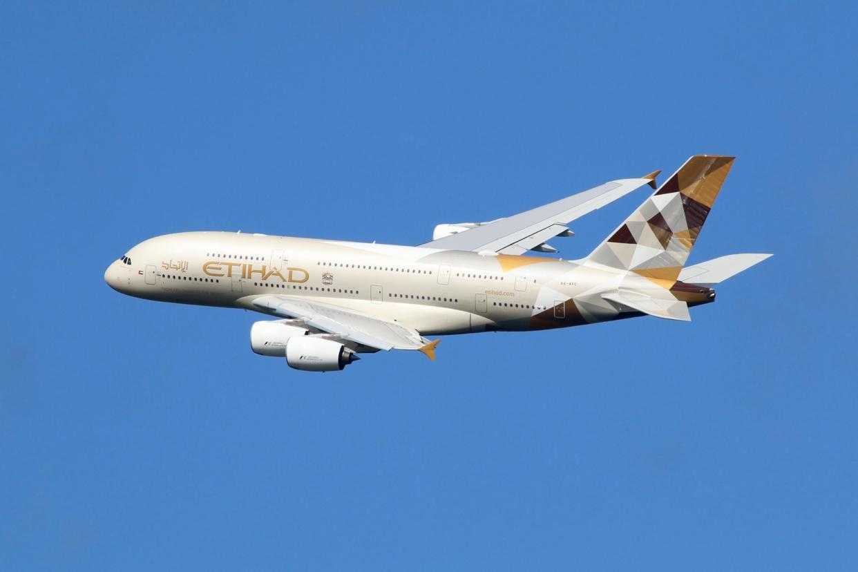 Etihad Airways Airbus A380 and Boeing 777