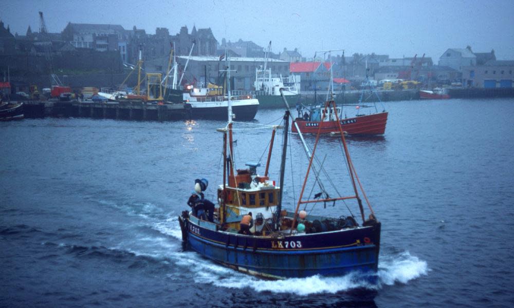 Fishing vessels off Shetland.
