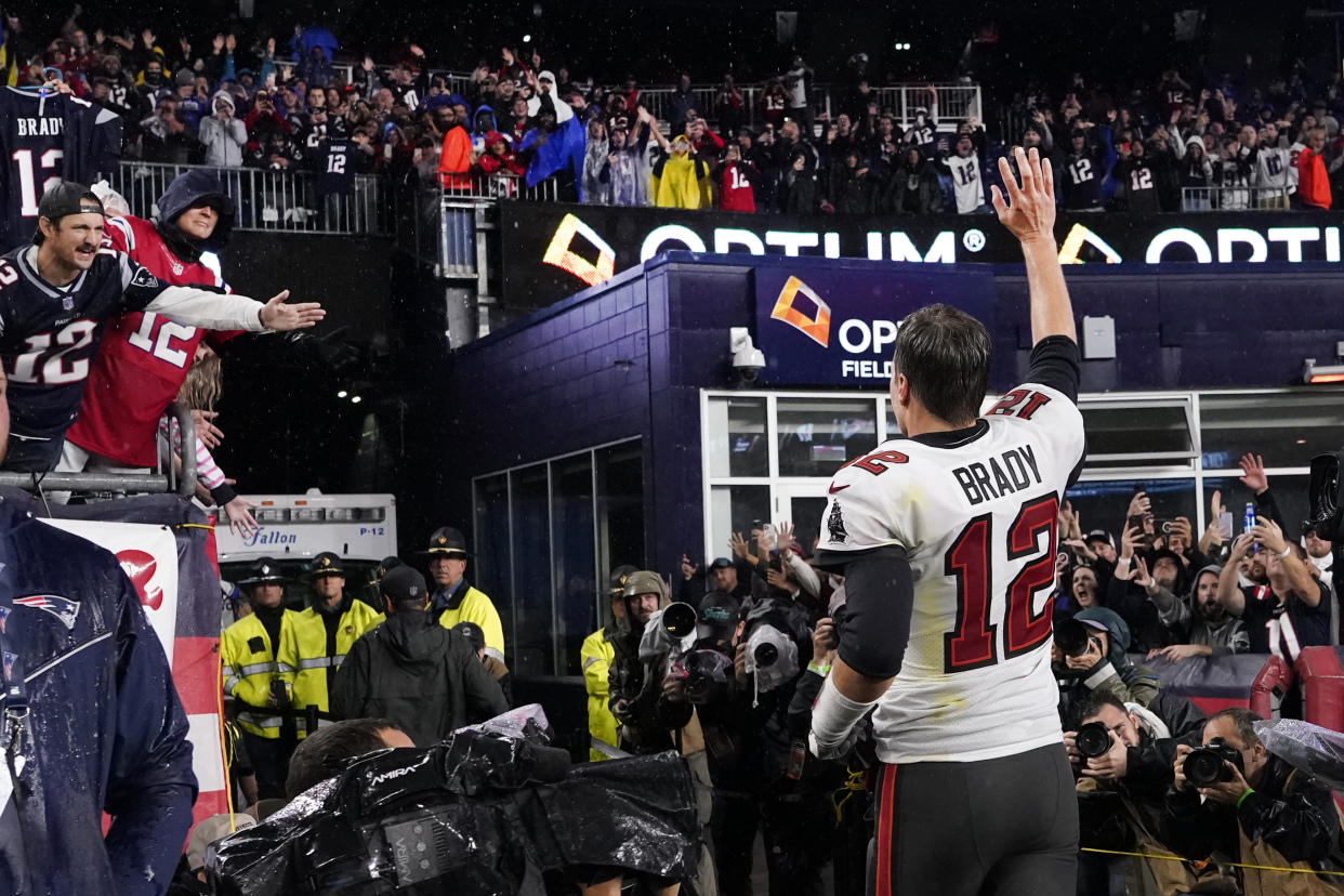 Tom Brady with the Tampa Bay Buccaneers.