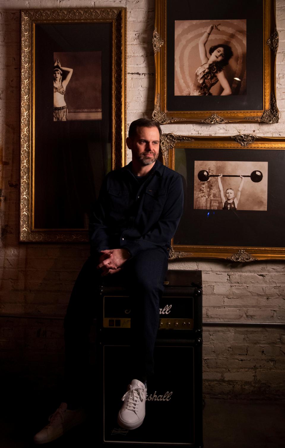 Big Loud CEO and co-founder Seth England, sits for a portrait at Marathon Music Works in Nashville , Tenn., Tuesday, Feb. 21, 2023.