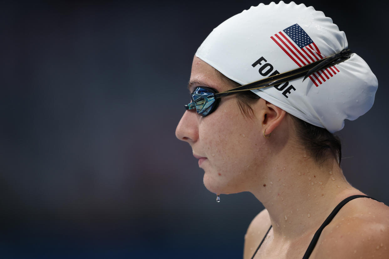 American Olympian Brooke Forde is taking a beautifully human stance on transgender swimmer Lia Thomas. (Photo by Tom Pennington/Getty Images)