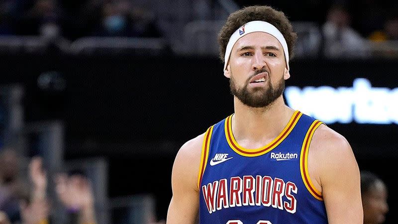 湯普森（Klay Thompson）傳將離開效力13年的金州勇士。（資料圖／翻攝自勇士X）