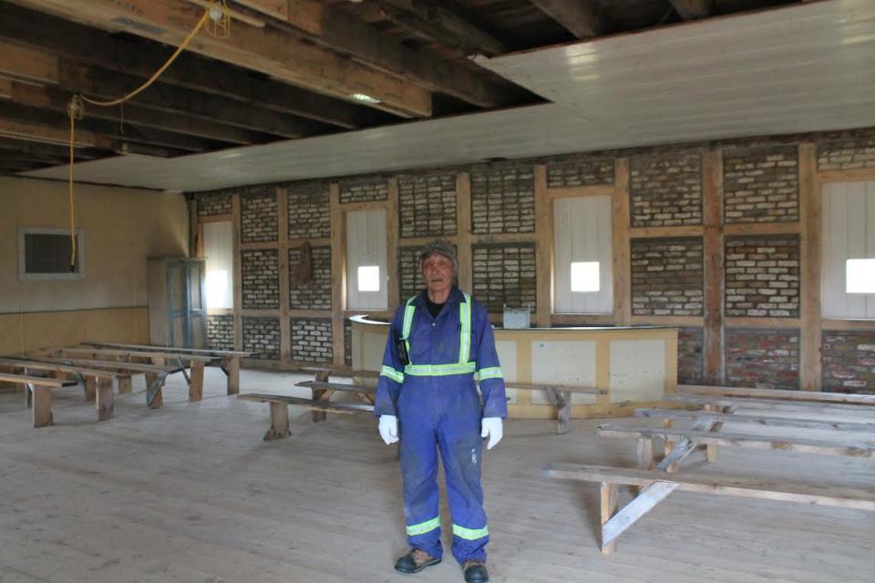 Gus Semigak was born in Hebron, and was three years old when the community was relocated. Semigak is the heritage carpenter.