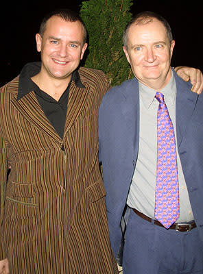 Hugh Bonneville and Jim Broadbent at the New York premiere of Miramax's Iris