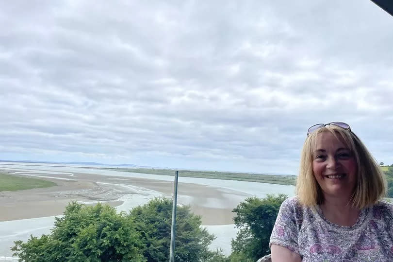 Reporter Jo Ridout in Laugharne