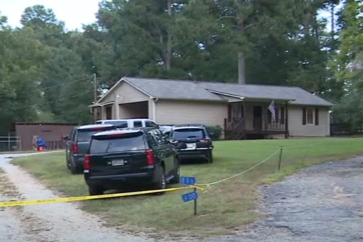 Law enforcement at the home of Colt Gray, suspected in the Appalachee High School shooting (Fox 5 Atlanta)