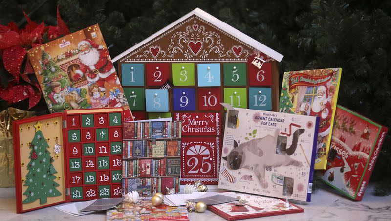 Advent calendars photographed at the state Capitol in Salt Lake City on Tuesday, Nov. 26, 2019.