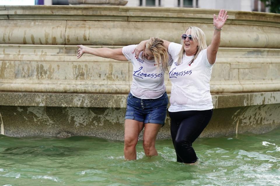 Celebrations in Trafalgar Square (Aaron Chown/PA) (PA Wire)