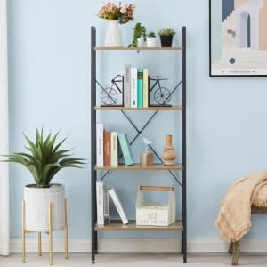 Gracie Oaks Chenery Iron Etagere Bookcase