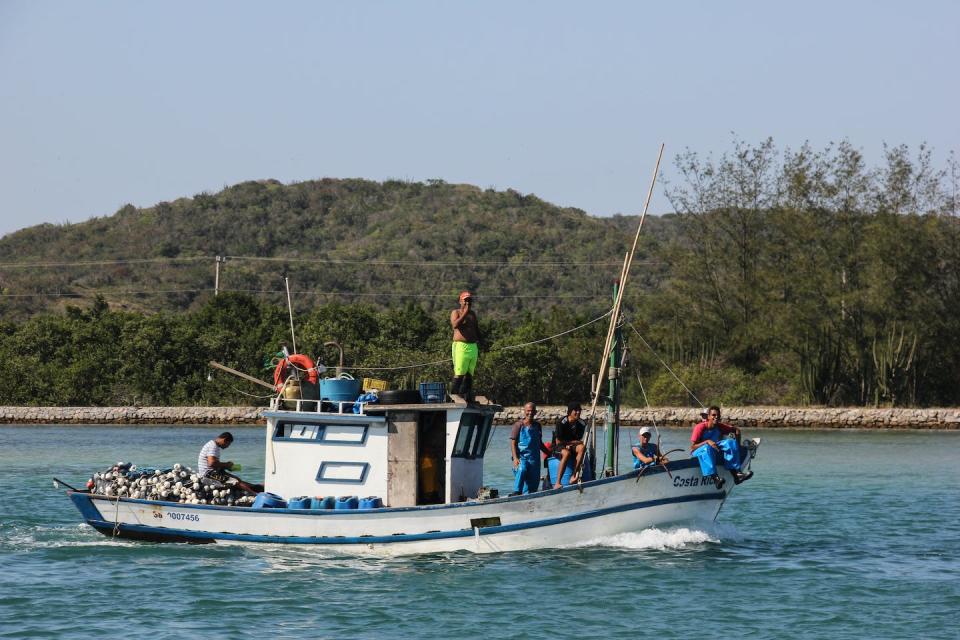 Fishing is a major income source for Brazilians along the coast, like these in Cabo Frio, and could suffer if lionfish predation reduces catches. <a href="https://www.gettyimages.com/detail/news-photo/fishing-activity-is-a-major-source-of-income-for-the-news-photo/609864872" rel="nofollow noopener" target="_blank" data-ylk="slk:Luiz Souza/NurPhoto via Getty Images;elm:context_link;itc:0;sec:content-canvas" class="link ">Luiz Souza/NurPhoto via Getty Images</a>