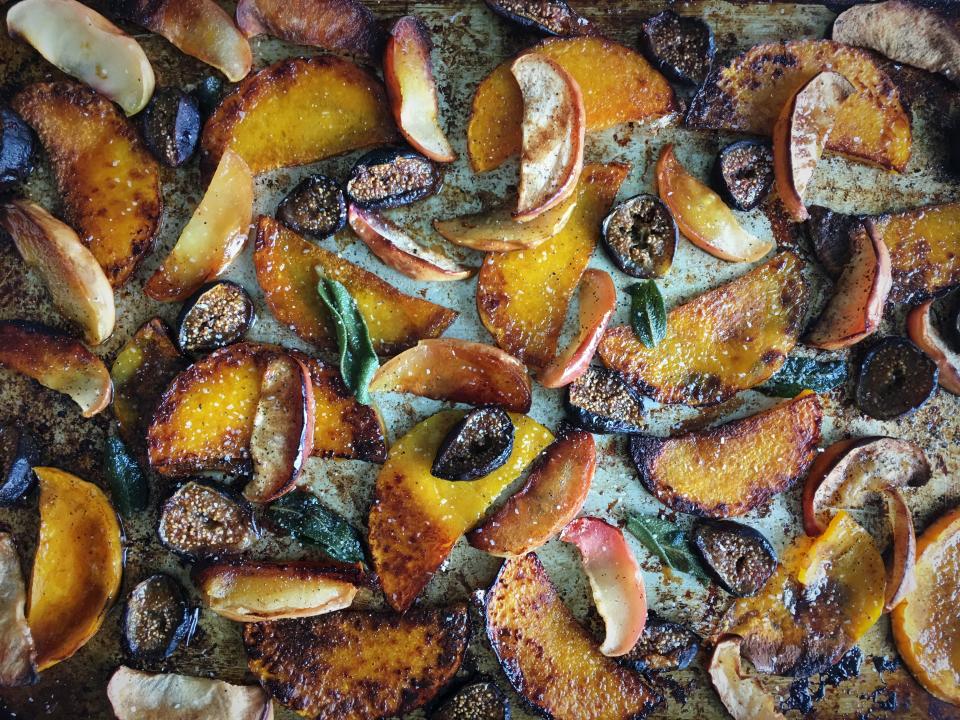 Roasted Butternut Squash, Apples, and Figs with Sage Brown Butter