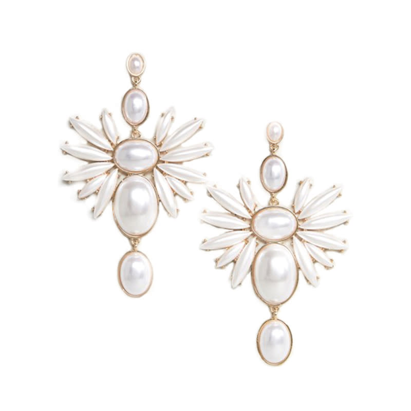 <a rel="nofollow noopener" href="http://rstyle.me/n/cjea22jduw" target="_blank" data-ylk="slk:Faux Pearl Statement Earrings, ASOS, $23;elm:context_link;itc:0;sec:content-canvas" class="link ">Faux Pearl Statement Earrings, ASOS, $23</a>