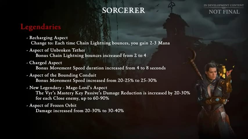 List of changes coming to Sorcerer in Patch 1.1.1