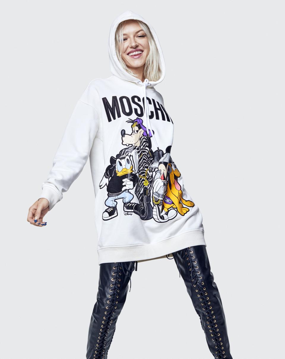 From Mickey Mouse sweaters to a condom-print T-shirt, this Moschino x H&M collaboration has everything.