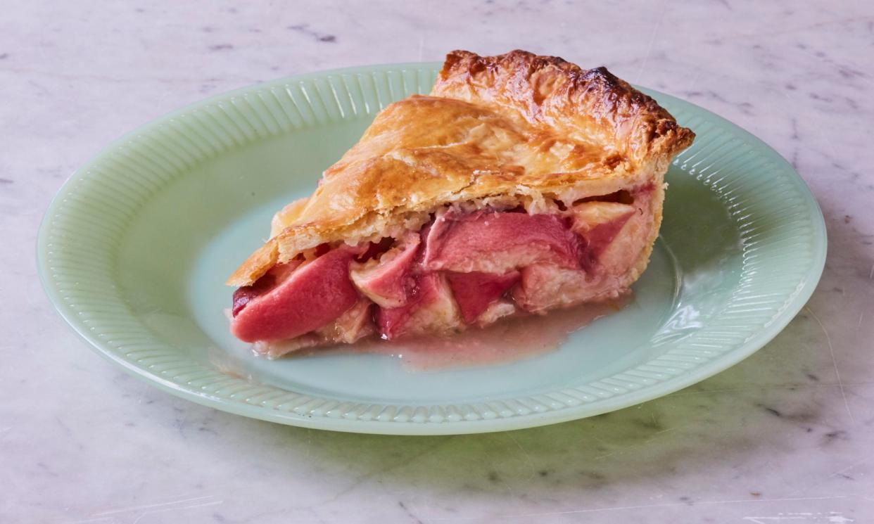 <span>Voracious reading … the peach pie features in MFK Fisher’s celebrated The Gastronical Me, 1943. </span><span>Photograph: Lizzie Mayson/The Guardian</span>