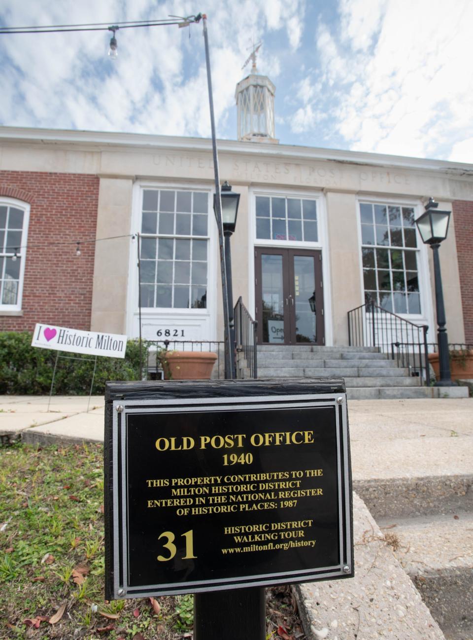 The historic Milton post office, which most recently housed the now closed Brew Angels Brew Pub, at 6821 Caroline Street in downtown Milton on Friday, Dec. 8, 2023. A new brewery and restaurant is planned to take its place early next year.