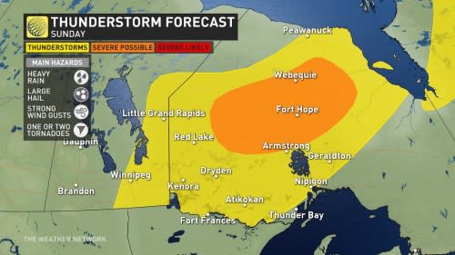 Northwestern Ontario Sunday storm risk Sept 15 2024