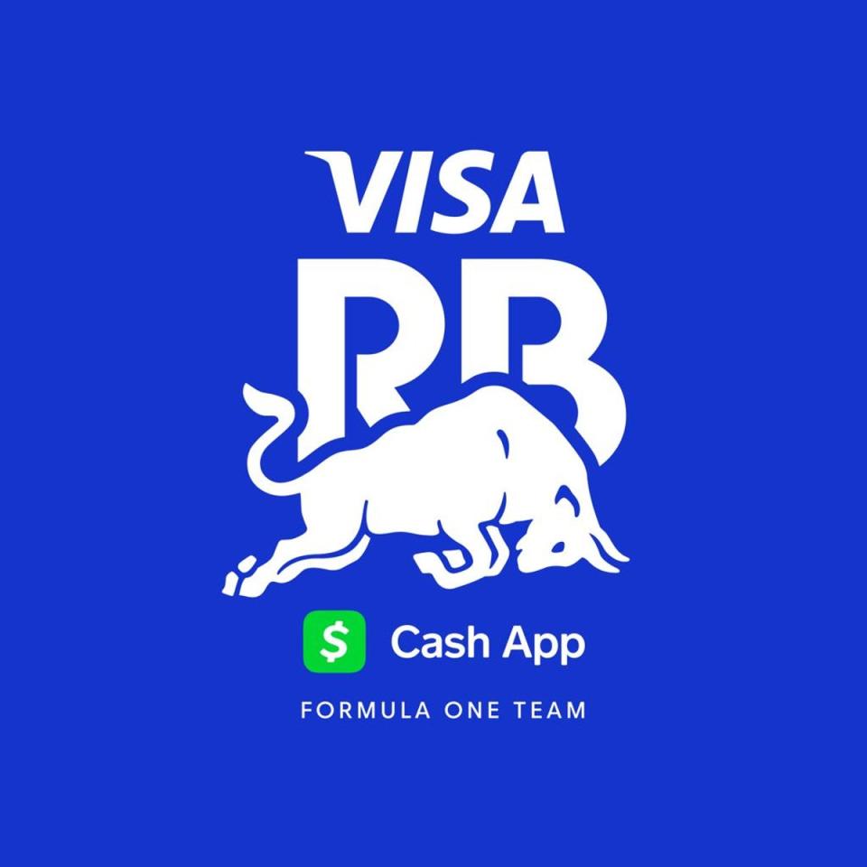 The new logo for the Visa Cash App RB team this season (Visa Cash App RB Formula One team)