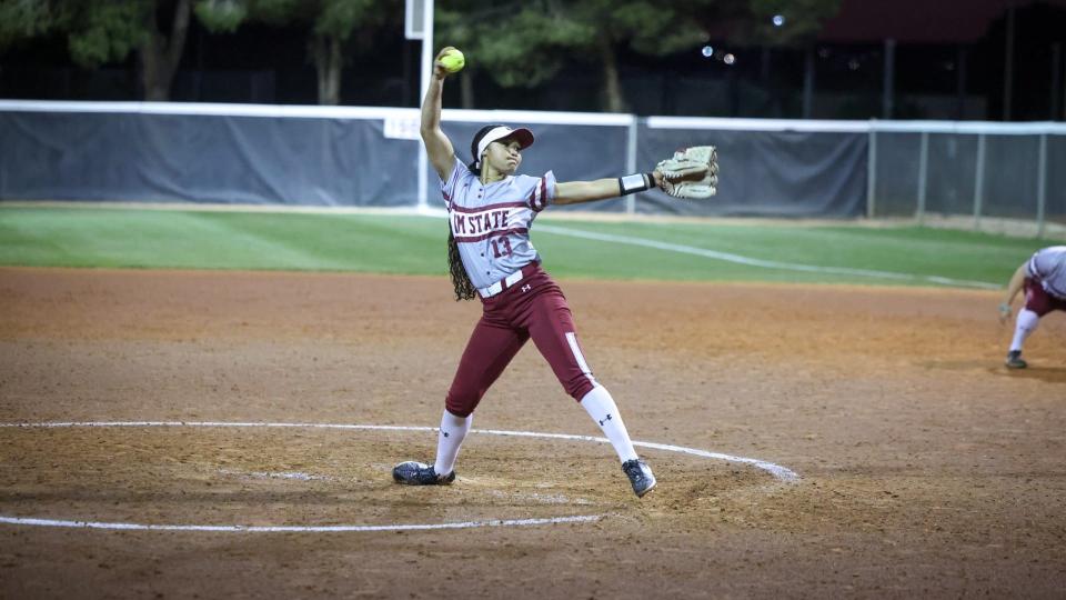Hanks graduate Desirae Spearman has had an outstanding freshman campaign as a pitcher and hitter for the New Mexico State softball program in Las Cruces.