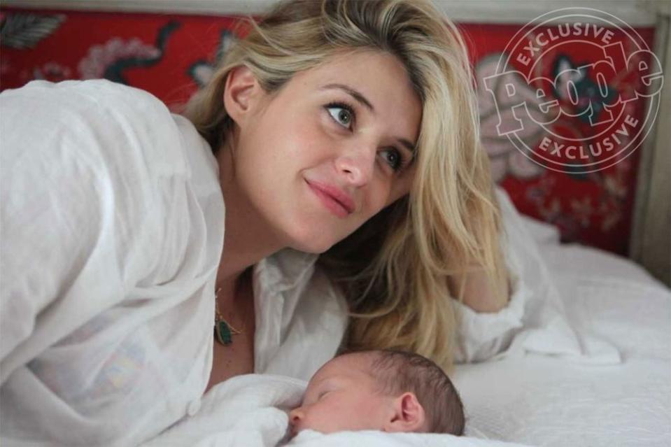 Daphne Oz and daughter Domenica Celine in January