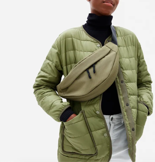 The ReNew Transit Bag in Peat. Image via Everlane.