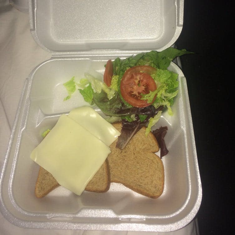 <span class="caption">Fyre catering.</span> <span class="attribution"><span class="source">@trev4president on Twitter</span></span>