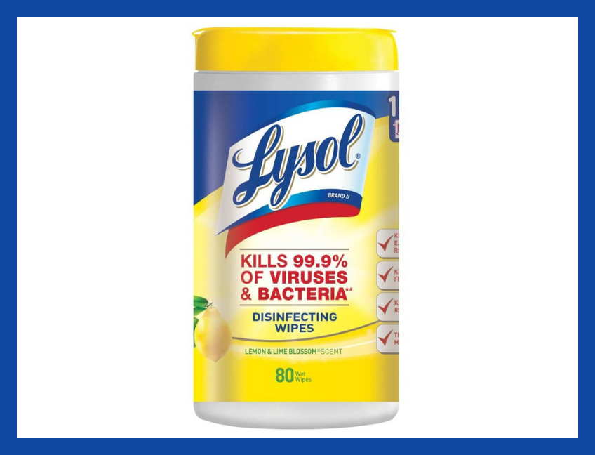 Lysol Disinfecting Wipes, Lemon & Lime Blossom. (Photo: Amazon)
