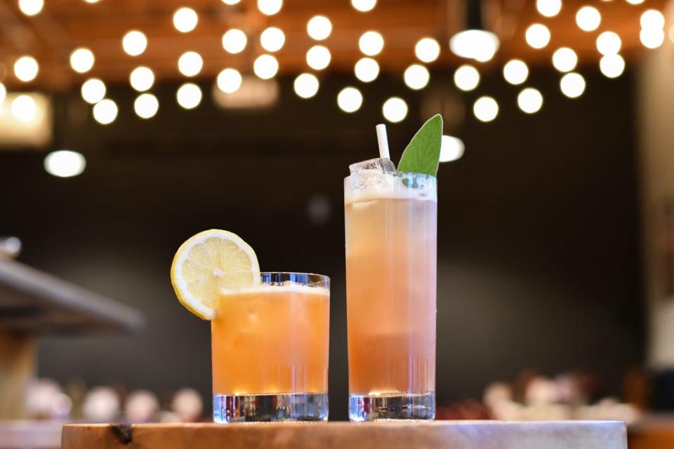 Cardinal Spirits has new cocktails on its menu. Two of the new spirit-free cocktails are Dust Devil, left, and The Good Part. The new cocktails will be available beginning Jan. 17, 2024.