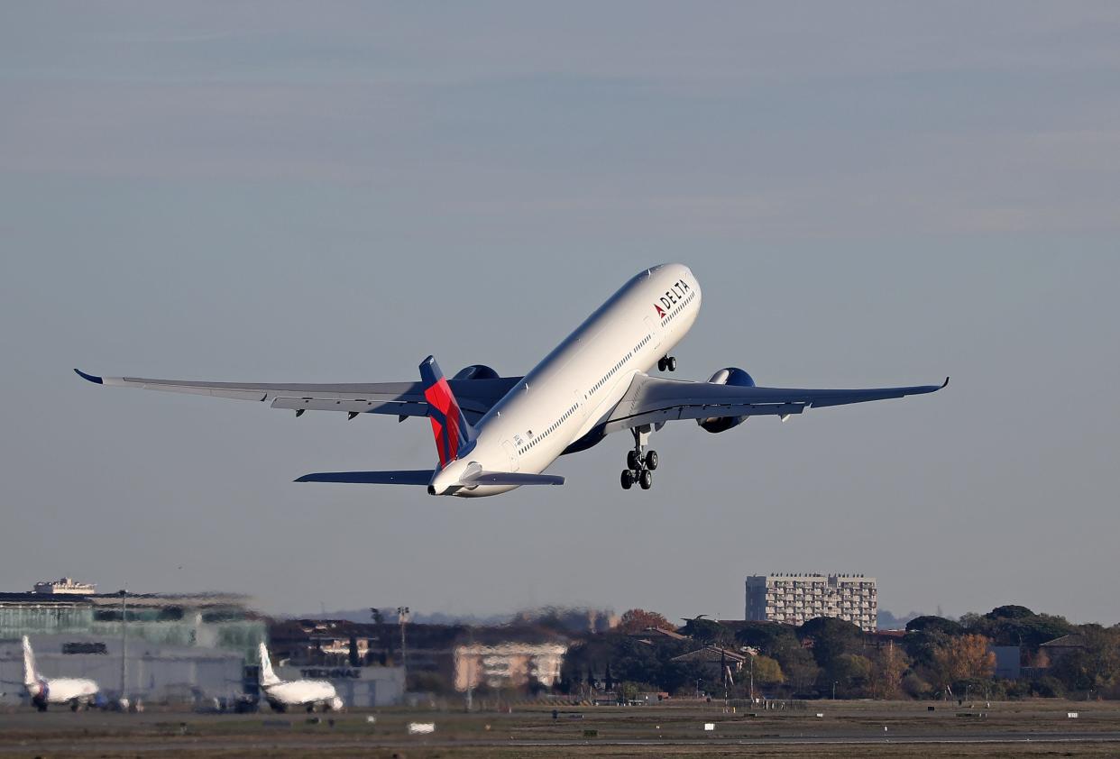 Last tests at Toulouse Blagnac airport of the Airbus A330-941 neo before being delivered to Delta Airlines, in Toulouse on 05th December 2022